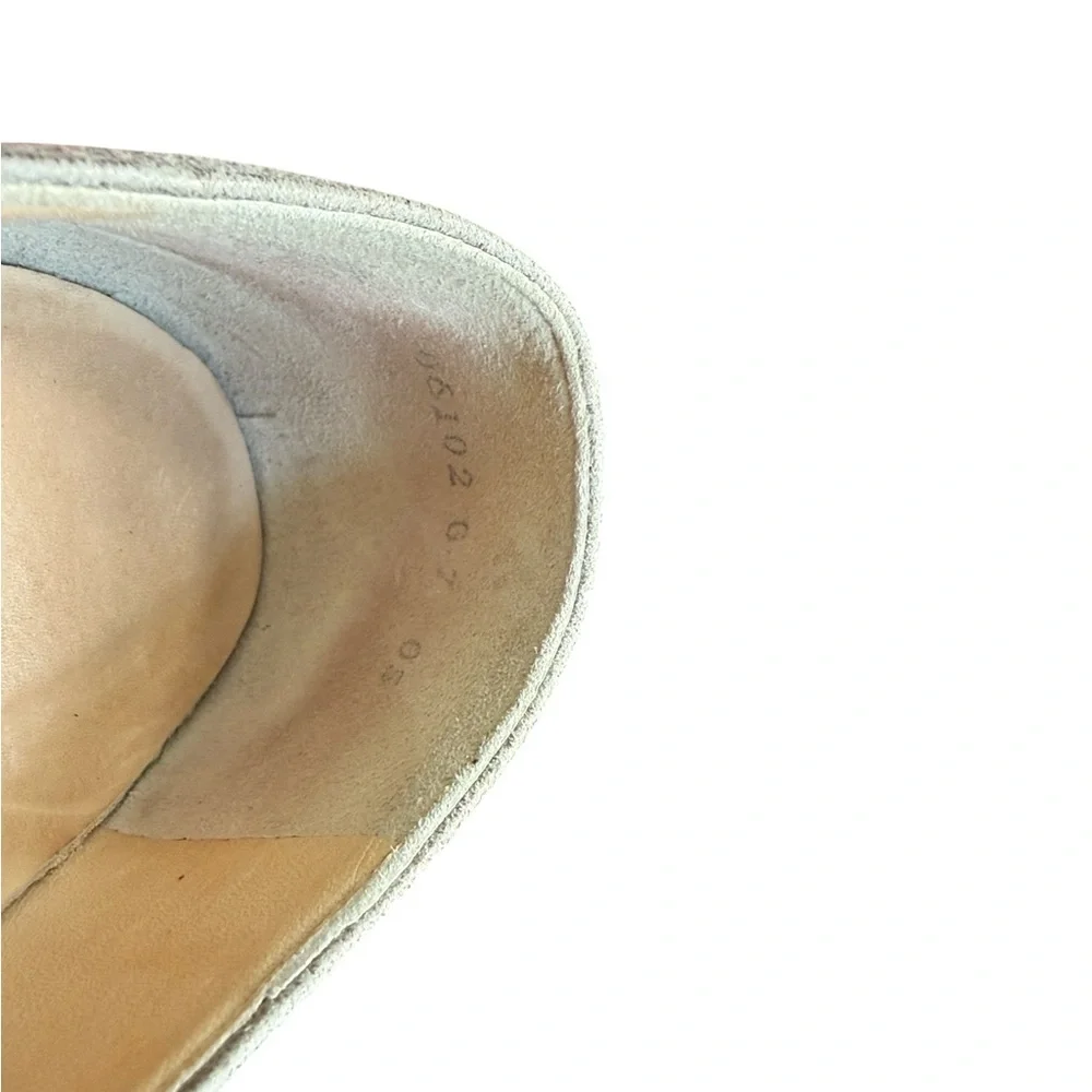 Paul Green Gold Crackled Metallic Leather Lug Sole Loafers Size 9.5–10